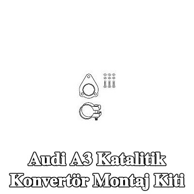 HJS Kelepçeli katalitik konvertör montaj kiti — 2002 Audi A3