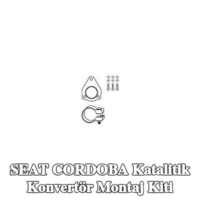 HJS Kelepçeli katalitik konvertör montaj kiti — 2000 SEAT Cordoba