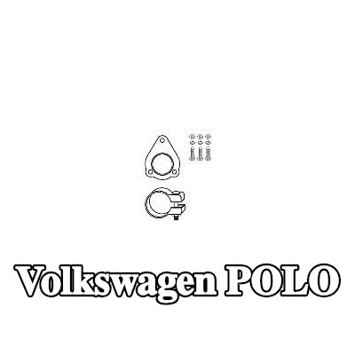 HJS طقم تركيب المحول الحفاز مع مشبك — 2000 Volkswagen Polo