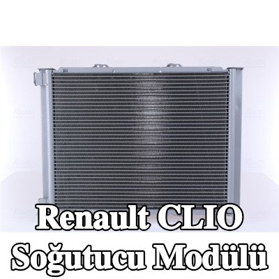 NISSENS Kapaksız soğutucu modülü, genişletme deposu olmadan, termostat olmadan — Renault Clio