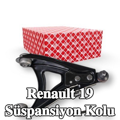 FEBI BILSTEIN Süspansiyon kolu Ön Aks Sağ, Alt, Çelik Sac, bilyeli mafsal ile, lastik yastıklı — Renault 19
