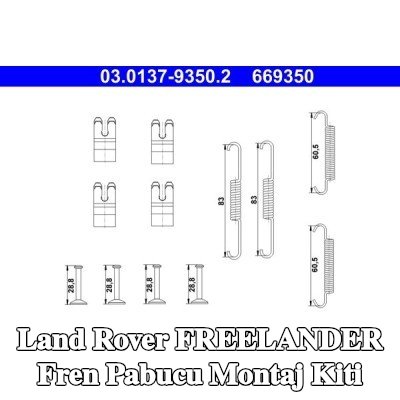 ATE Fren pabucu montaj kiti — Land Rover Freelander