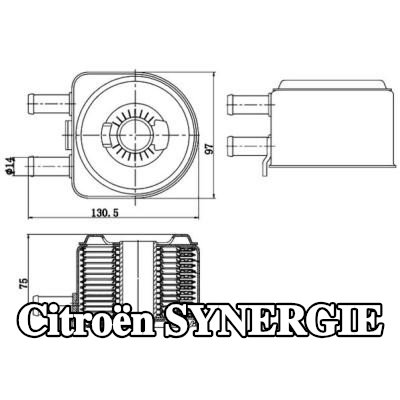 MAHLE مبرد زيت المحرك مع الحشوات/الأختام — Citroën Synergie