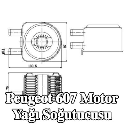 MAHLE Conta/sızdırmazlık elemanları ile motor yağı soğutucusu — 2002 Peugeot 607