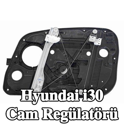 ACKOJA Sol ön cam regülatörü, Elektrikli, elektrik motoru olmadan, arka plaka ile — Hyundai i30