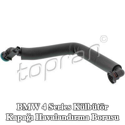 TOPRAN Külbütör kapağı havalandırma borusu Isıtmalı — BMW 4 Series