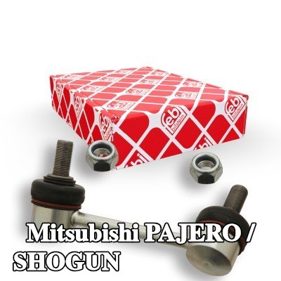 FEBI BILSTEIN وصلة قضيب مانع الانقلاب OE Turbo NEW, المحور الخلفي الأيسر, 115mm, الفولاذ — Mitsubishi Pajero / Shogun