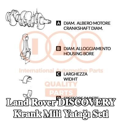 IAP QUALITY PARTS Krank mili yatağı seti — 1995 Land Rover Discovery
