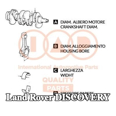 IAP QUALITY PARTS مجموعة محامل العمود المرفقي — 1997 Land Rover Discovery