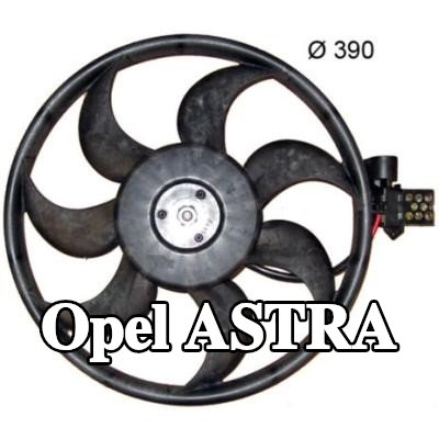 MAHLE مروحة, المبرد 390mm, بدون غطاء مروحة المبرد — 2012 Opel Astra