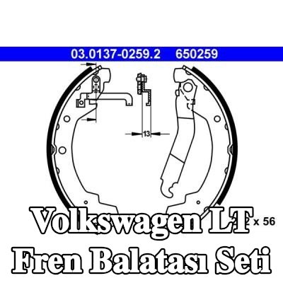 ATE Kollu fren pabucu seti — 2002 Volkswagen Lt
