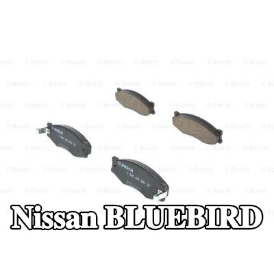 BOSCH مجموعة وسادات الفرامل 17mm, مع لوحة مانعة للصرير — 1990 Nissan Bluebird