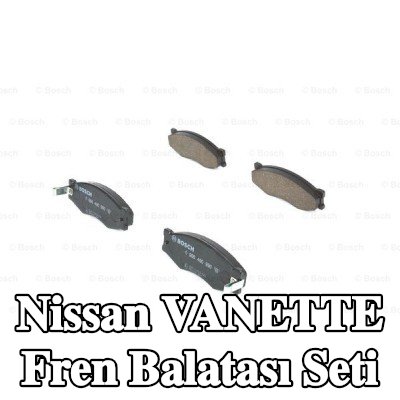 BOSCH Fren balatası seti 17mm, gıcırtı önleyici plaka ile — Nissan Vanette