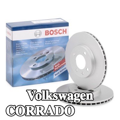 BOSCH القطر الخارجي لقرص المكابح: 256mm, مُهوى, مطلي, مع مسامير/براغي — Volkswagen Corrado