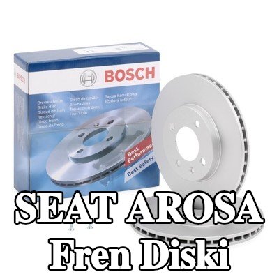 BOSCH Fren diski Dış Çap: 256mm, Havalandırmalı, Kaplamalı, cıvata/vida ile — SEAT Arosa