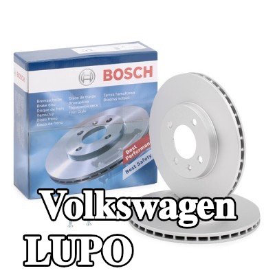 BOSCH القطر الخارجي لقرص المكابح: 256mm, مُهوى, مطلي, مع مسامير/براغي — Volkswagen Lupo