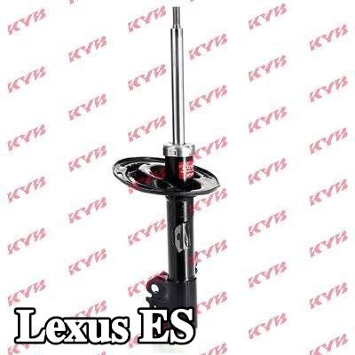 KYB ممتص الصدمات Excel-G, المحور الأمامي الأيسر, ضغط الغاز, دعامة نظام التعليق — 2012 Lexus Es