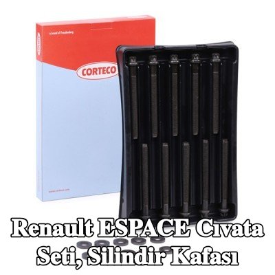CORTECO Cıvata Kiti, silindir kafası M12, 108mm — 1998 Renault Espace