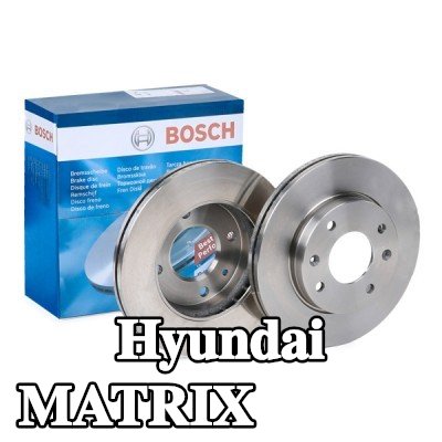 BOSCH القطر الخارجي لقرص المكابح: 257mm, مُهوى, مشحم, مع مسامير/براغي — Hyundai Matrix