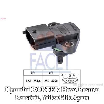 FACET Hava Basıncı Sensörü, yükseklik ayarı İtalya'da üretilmiştir - OE Eşdeğeri — Hyundai Porter