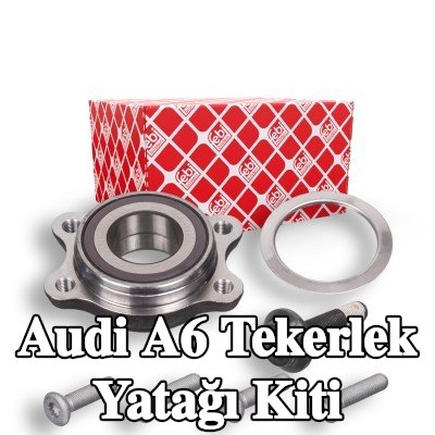 FEBI BILSTEIN ABS sensör halkalı tekerlek yatağı kiti, cıvata/vida ile, entegre manyetik sensör halkalı — 2008 Audi A6