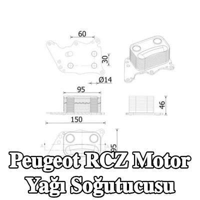 MAHLE Conta/sızdırmazlık elemanları ile motor yağı soğutucusu — Peugeot Rcz