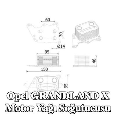 MAHLE Conta/sızdırmazlık elemanları ile motor yağı soğutucusu — Opel Grandland X