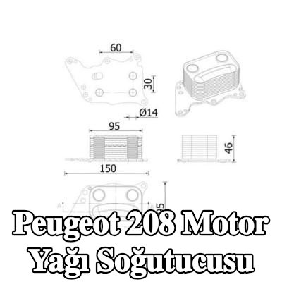 MAHLE Conta/sızdırmazlık elemanları ile motor yağı soğutucusu — Peugeot 208