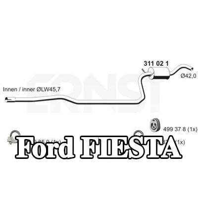 ERNST كاتم الصوت الأمامي — 1997 Ford Fiesta