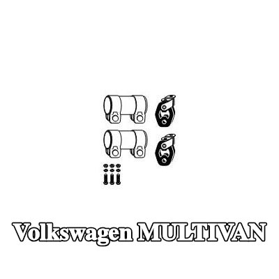 HJS مجموعة التثبيت, كاتم الصوت مع موصل أنبوب, بدون جلبة فاصلة — 2012 Volkswagen Multivan
