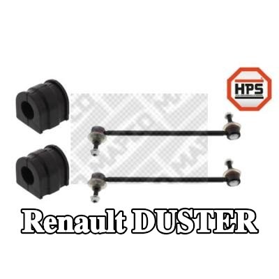 MAPCO طقم إصلاح, جلبة قضيب مانع الانقلاب المحور الأمامي كلا الجانبين, مع قضيب توصيل — 2011 Renault Duster