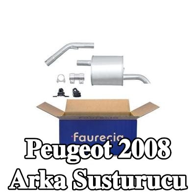 HELLA Arka susturucu Arka, montaj parçaları ile — Peugeot 2008