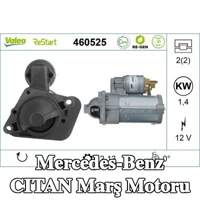 VALEO Marş motoru 1, 4kW — Mercedes-Benz Citan