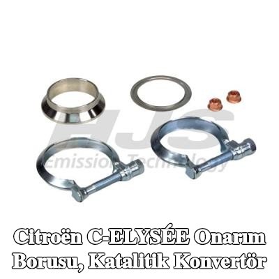 HJS Onarım borusu, katalitik konvertör Çıkış, sabitleme malzemesi ile — Citroën C-elysée