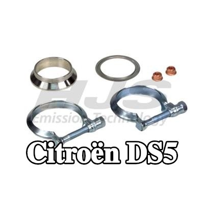 HJS أنبوب إصلاح, محول حفاز مخرج, مع مواد تثبيت — Citroën Ds5