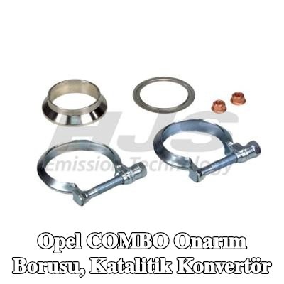 HJS Onarım borusu, katalitik konvertör Çıkış, sabitleme malzemesi ile — Opel Combo