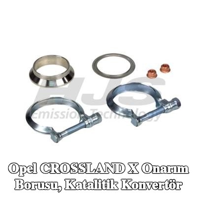 HJS Onarım borusu, katalitik konvertör Çıkış, sabitleme malzemesi ile — Opel Crossland X