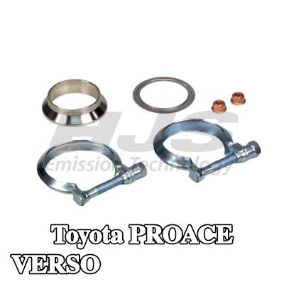 HJS أنبوب إصلاح, محول حفاز مخرج, مع مواد تثبيت — Toyota Proace Verso