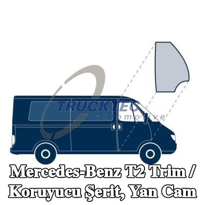 TRUCKTEC AUTOMOTIVE Trim / Koruyucu Şerit, yan cam — Mercedes-Benz T2