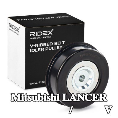 RIDEX بكرة الانحراف/التوجيه, V-ribbed belt Outer Diameter: 90, 0mm — 2000 Mitsubishi Lancer