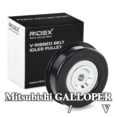 RIDEX بكرة الانحراف/التوجيه, V-ribbed belt Outer Diameter: 90, 0mm — Mitsubishi Galloper