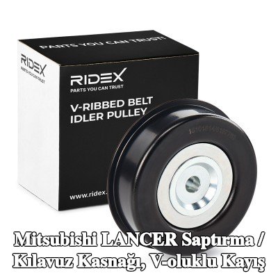 RIDEX Saptırma / kılavuz kasnağı, V-ribbed belt Outer Diameter: 90, 0mm — 2000 Mitsubishi Lancer