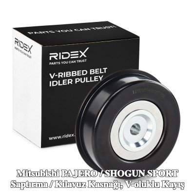 RIDEX Saptırma / kılavuz kasnağı, V-ribbed belt Outer Diameter: 90, 0mm — 2001 Mitsubishi Pajero / Shogun Sport