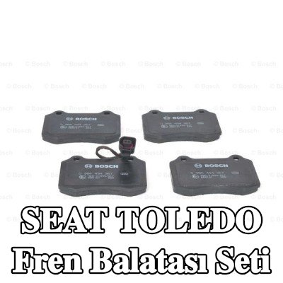 BOSCH Fren balatası seti 15mm, gıcırtı önleyici plaka ile — 2002 SEAT Toledo