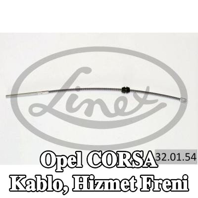 LINEX Kablo, hizmet freni — 2012 Opel Corsa