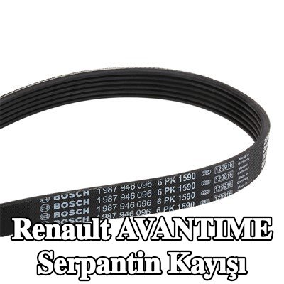 BOSCH Serpantin kayışı 1590mm, Number of ribs: 6 — Renault Avantime