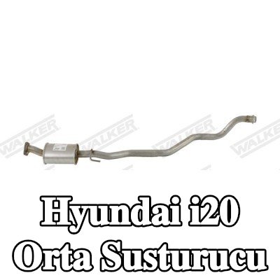 WALKER Orta susturucu 1540mm, boru ile, montaj parçaları olmadan — 2012 Hyundai i20