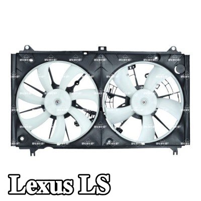 NRF مروحة, المبرد 353mm, مع غطاء مروحة المبرد — Lexus Ls