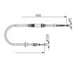 BOSCH El freni kablosu 1835mm, 1250mm — 2002 Volkswagen Passat (5)