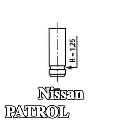 FRECCIA صمام العادم ساق صمام مطلية بالكروم — Nissan Patrol